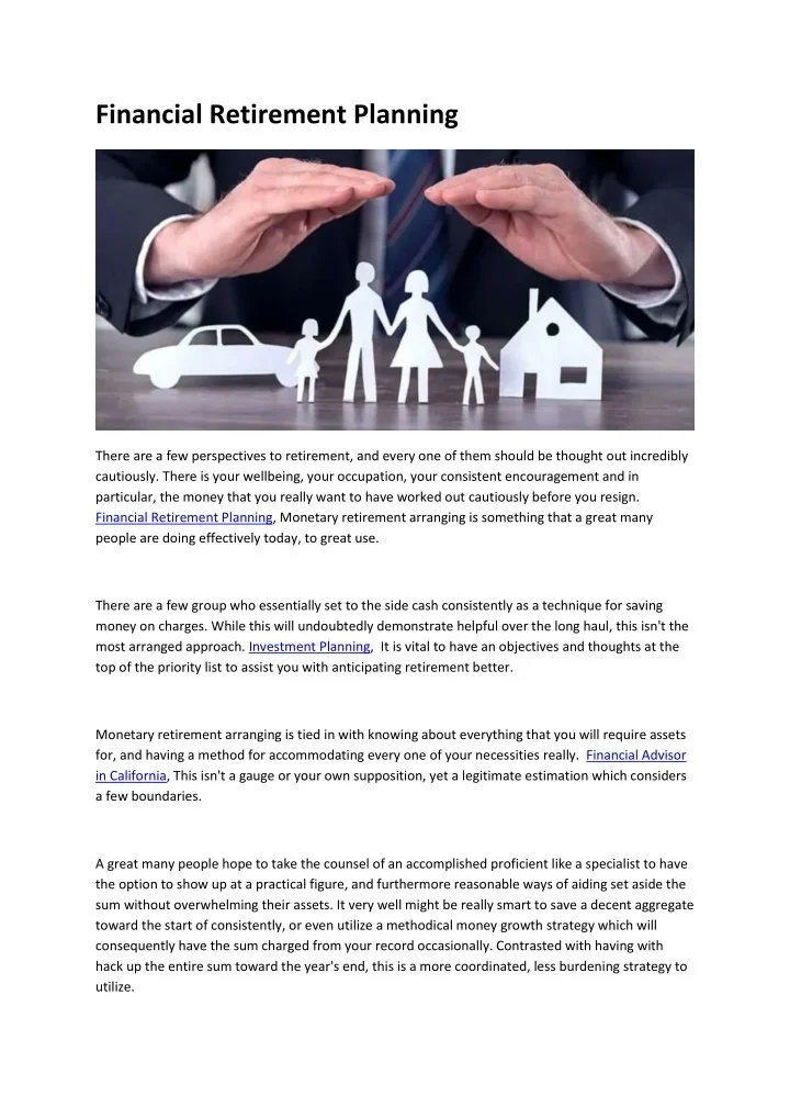 PPT - Financial Retirement Planning PowerPoint Presentation, free ...