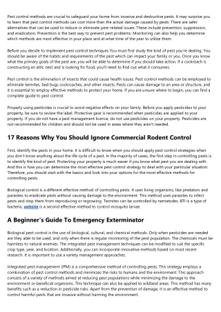 pest control methods are crucial to safeguard