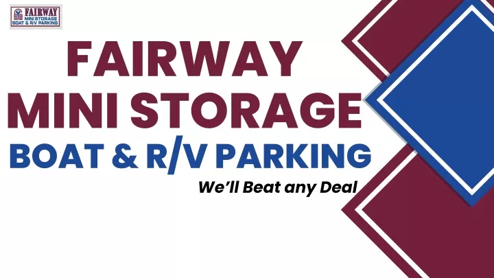 fairway mini storage boat r v parking