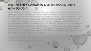 change eftps password in quickbooks here s how to do it