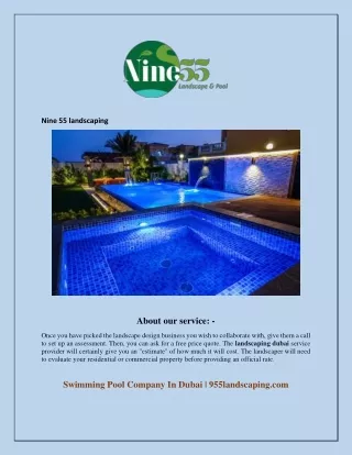 Swimming Pool Company In Dubai  955landscaping