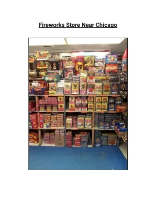 Fireworks Store Near Chicago