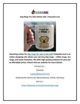 Dog Mugs For Sale Online USA | Kawaink.com