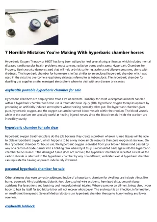 7 horrible mistakes you re making with hyperbaric