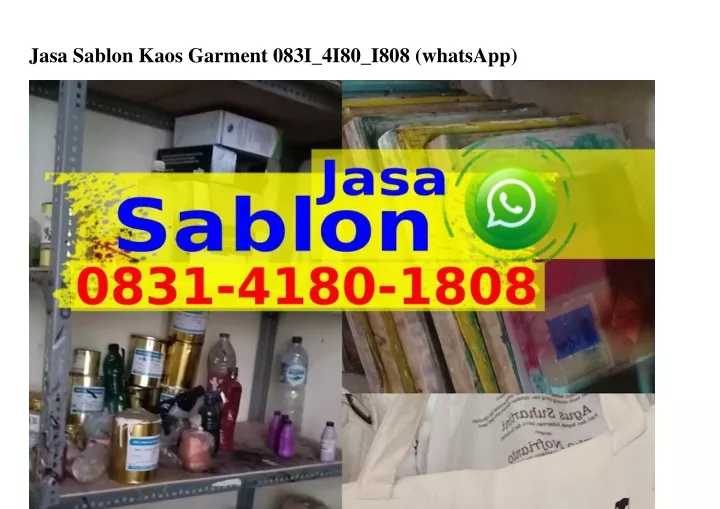 jasa sablon kaos garment 083i 4i80 i808 whatsapp