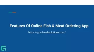 Features Of Online Fish & Meat Ordering App