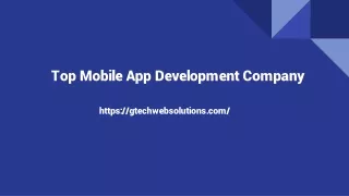 Top Mobile App Development Company