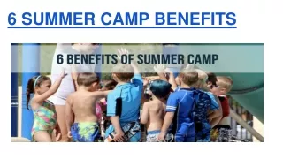 6 summer camp benefits