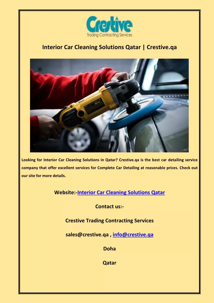 interior car cleaning solutions qatar crestive qa