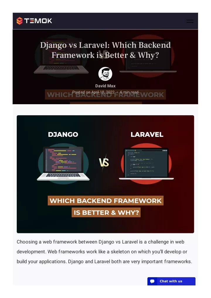 django vs laravel which backend framework