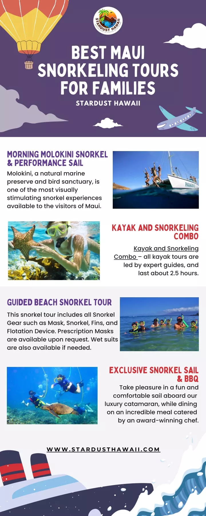 best maui snorkeling tours for families stardust