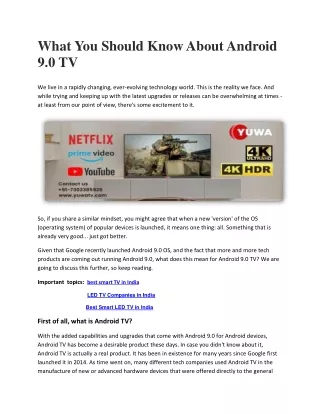 what you should know about android 9 0 tv