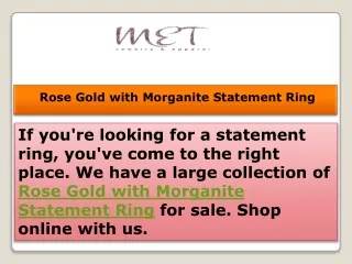 Rose Gold with Morganite Statement Ring