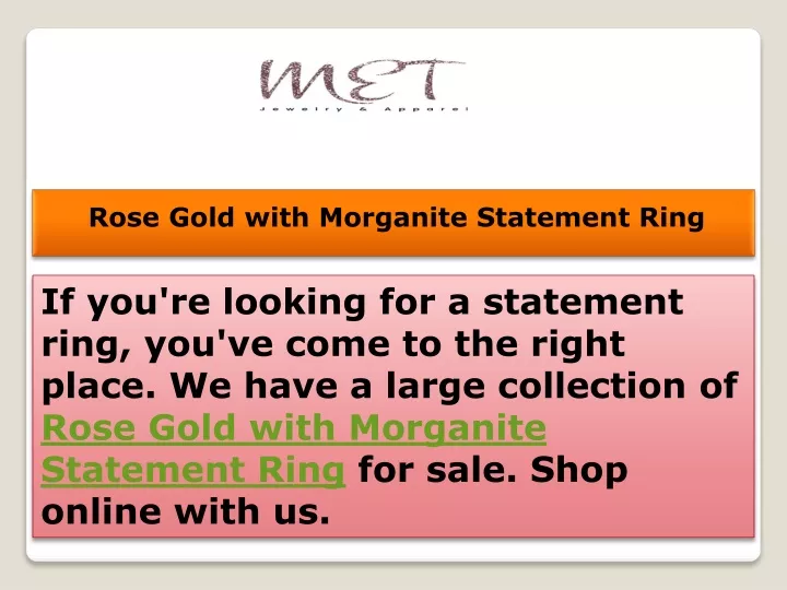 rose gold with morganite statement ring