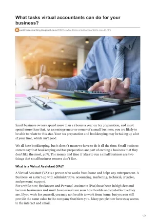 what tasks virtual accountants can do for your