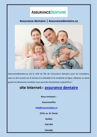 assurance dentaire assurancedentaire ca