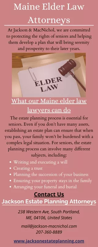 Maine Elder Law Attorneys