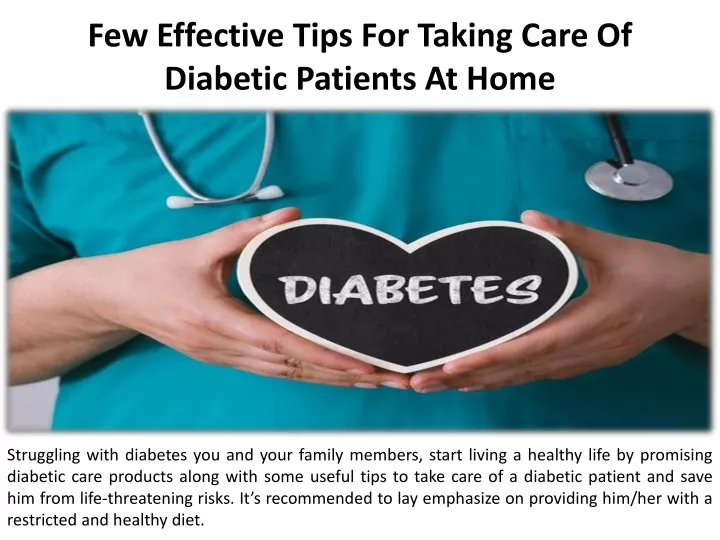 few effective tips for taking care of diabetic