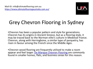 Grey Chevron Flooring in Sydney