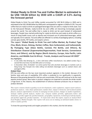 global ready to drink tea and coffee market