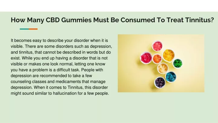 how many cbd gummies must be consumed to treat tinnitus