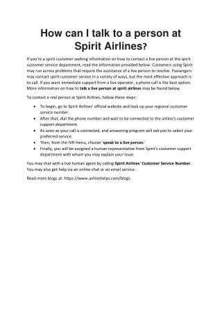 Spirit Airlines Customer Phone Number - 1-888-413-6950