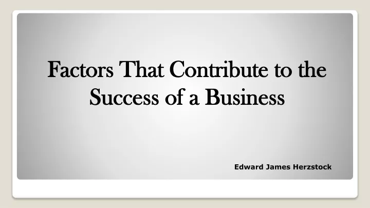 factors that contribute to the success