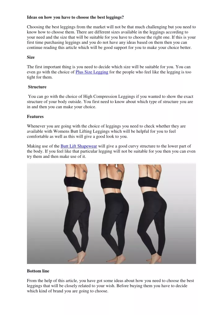 ideas on how you have to choose the best leggings