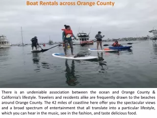 Boat Rentals across Orange County