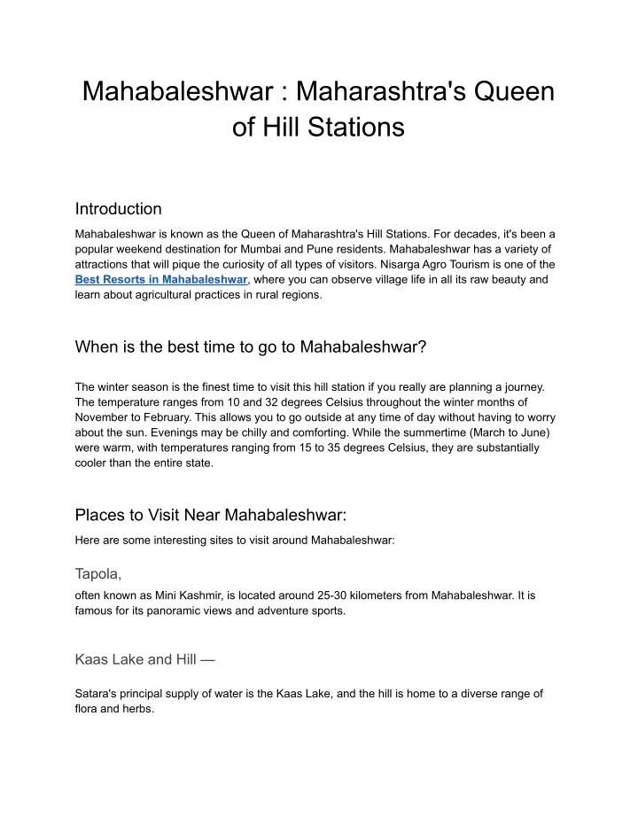 mahabaleshwar maharashtra s queen of hill stations