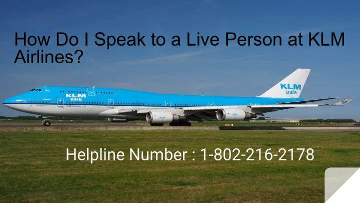 how do i speak to a live person at klm airlines