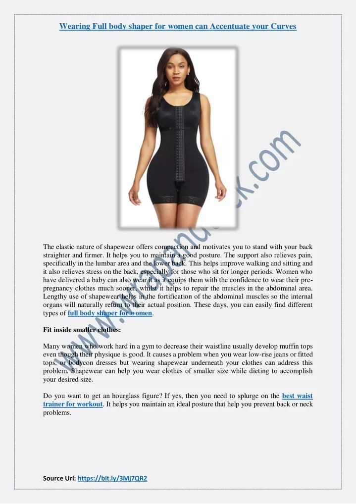 wearing full body shaper for women can accentuate