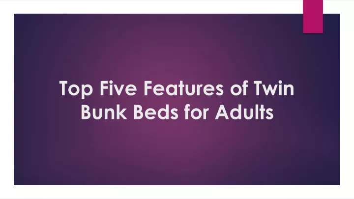 top five features of twin bunk beds for adults
