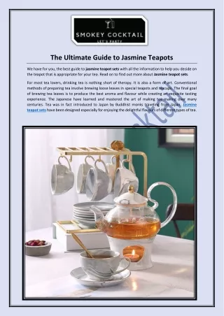 The Ultimate Guide to Jasmine Teapots