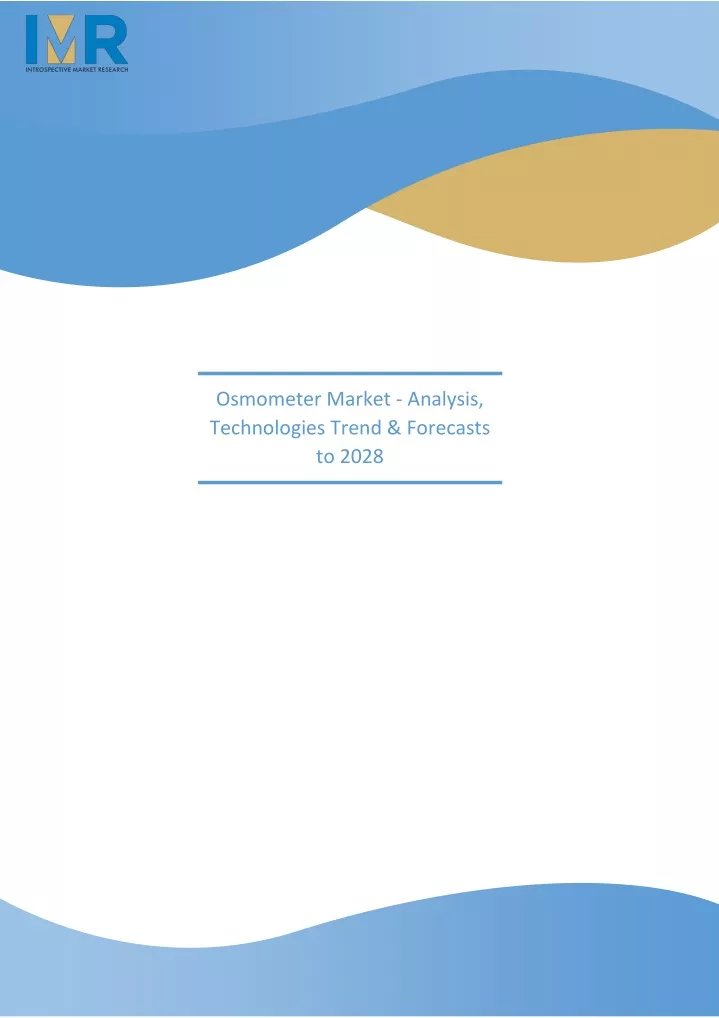 osmometer market analysis technologies trend