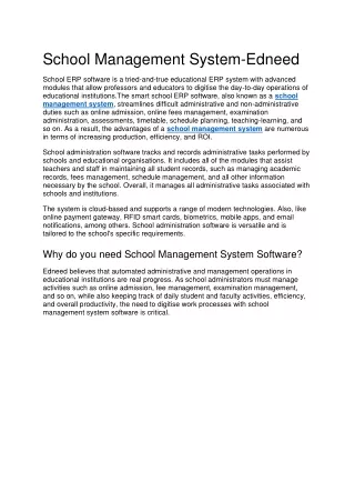 school management system edneed