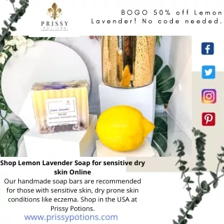 Shop Lemon Lavender Soap for sensitive dry skin Online