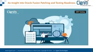 An Insight into Oracle Fusion Patching and Testing Readiness