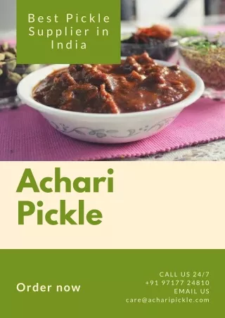 Best Pickle supplier in India