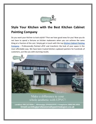 Kitchen Cabinet Painting Company