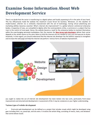 examine some information about web development