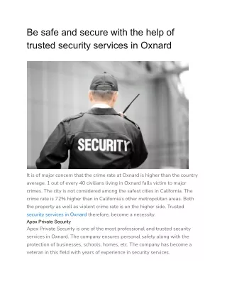 be safe and secure with the help of trusted