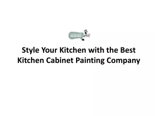 Kitchen Cabinet Painting Company