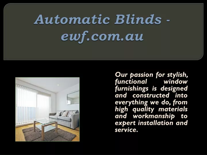 automatic blinds ewf com au