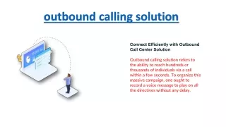 outbound calling solution