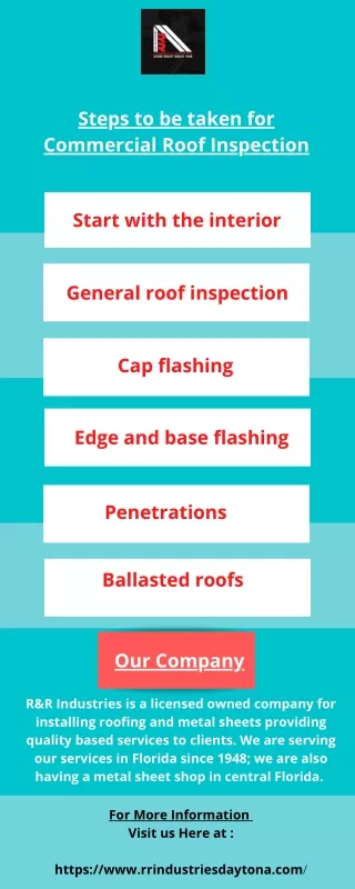 Steps to be taken for Commercial Roof Inspection