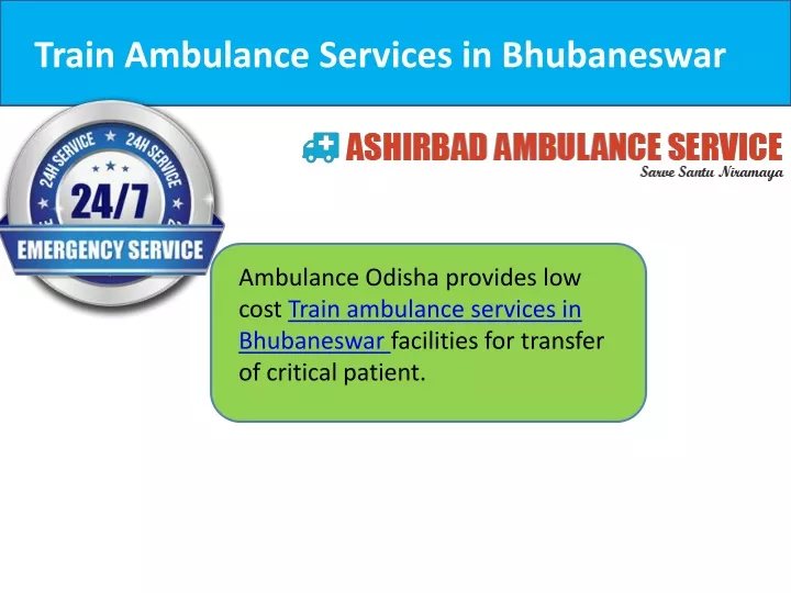 train ambulance services in bhubaneswar