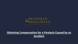 Obtaining Compensation for a Paralysis Caused by an Accident