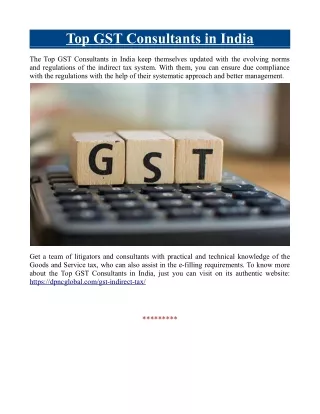 top gst consultants in india