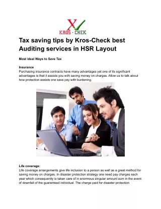 tax saving tips by kros check best auditing